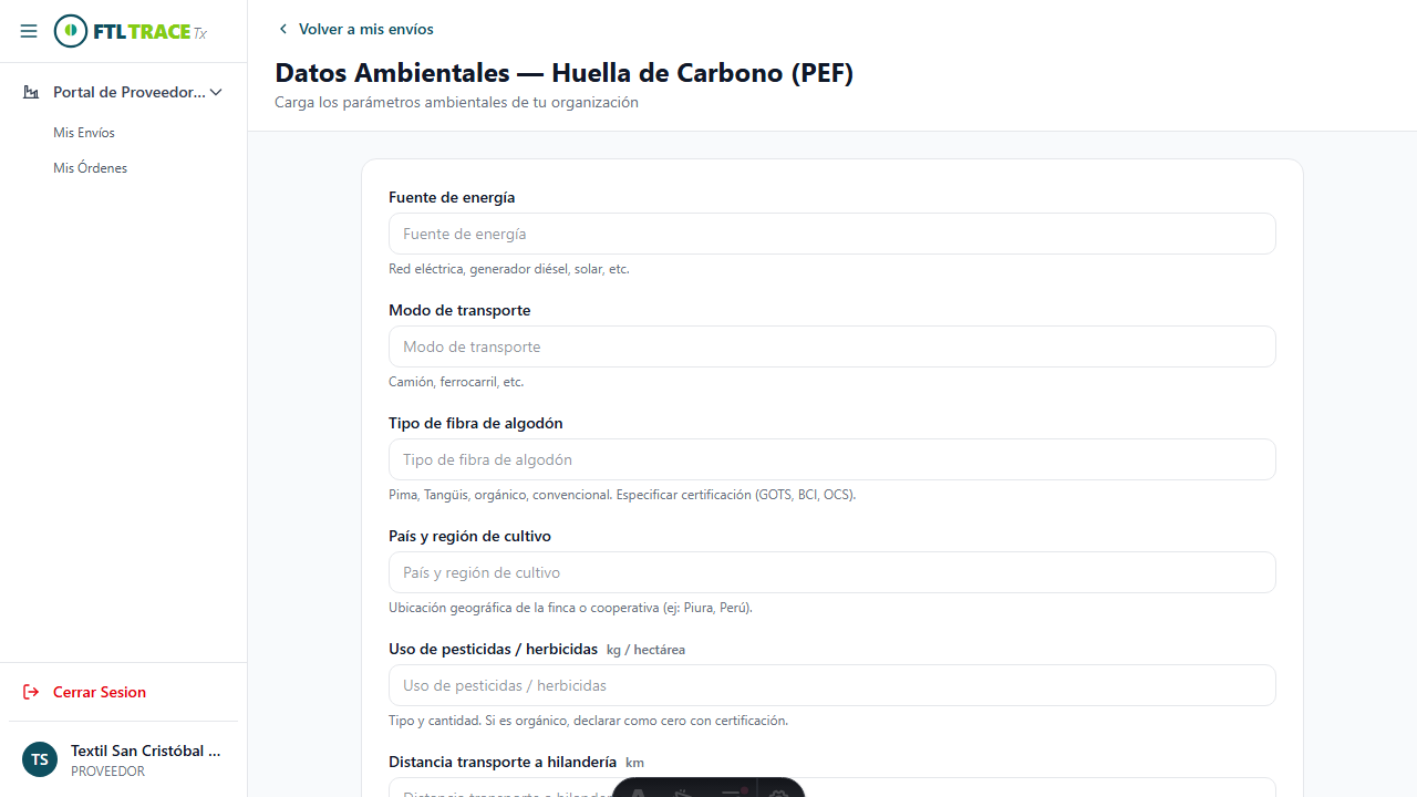 Formulario fibra